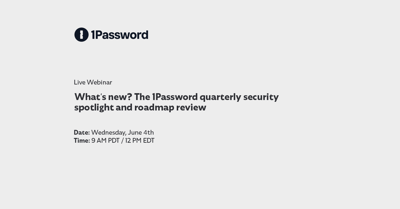1Password Security