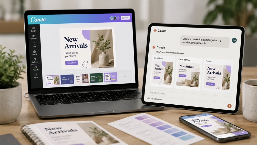 Canva Launches AI Campaign Creation in Claude for Small Business