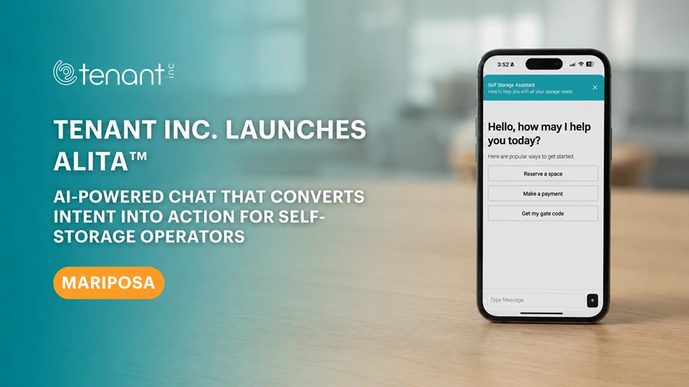 Tenant Inc. Launches Alita™, AI-Powered Chat That Converts Intent Into Action for Self-Storage Operators