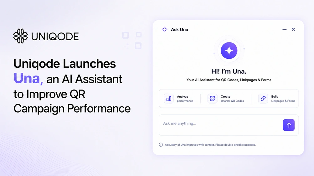 Uniqode Launches Una, an AI Assistant to Improve QR Campaign Performance
